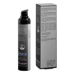 Renalepe Gentle Hair Enrichment Conditioner in a black pump bottle next to its gray and black packaging box, shown on a plain white background.