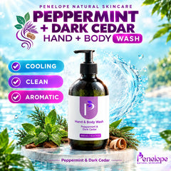 Hand And Body Wash-Peppermint And Dark Cedar
