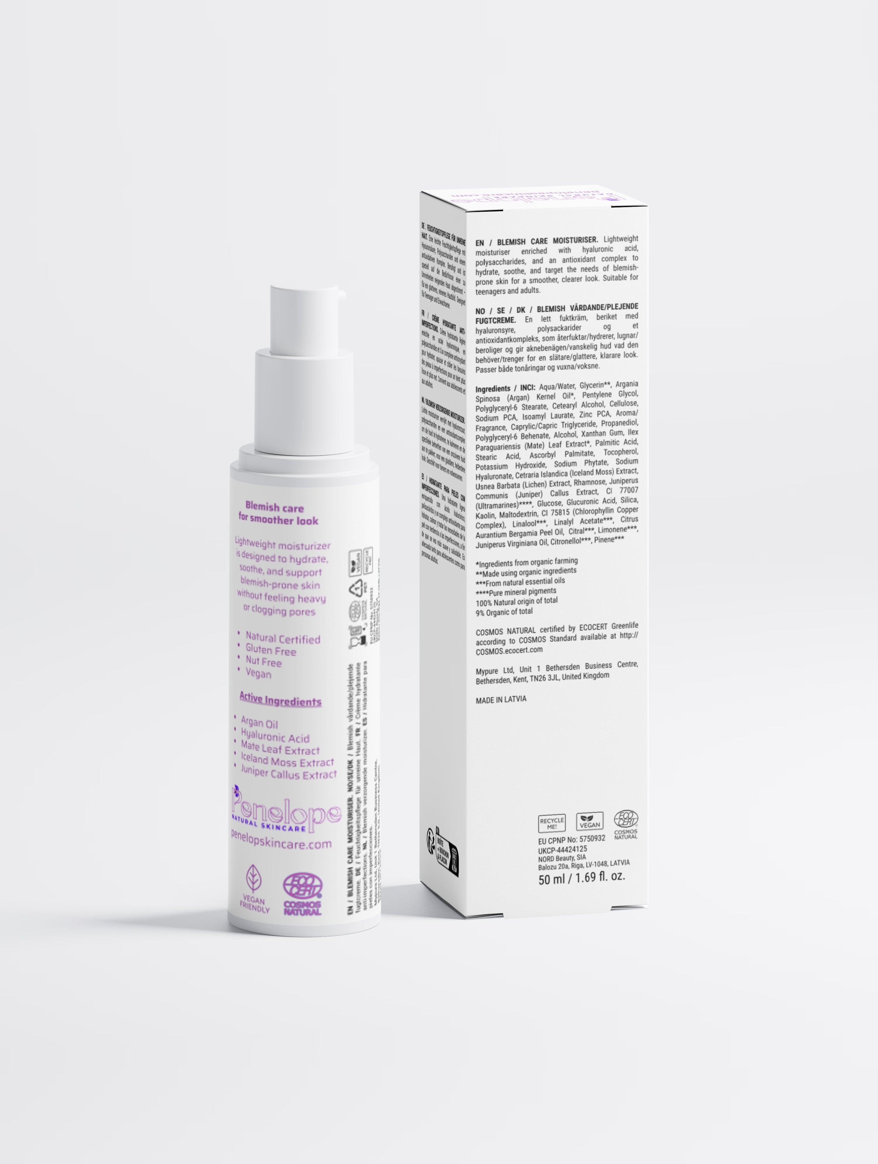 A white spray bottle labeled 'Floralise' next to its white product box, both featuring light purple text, on a clean light gray background.
